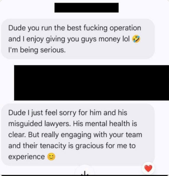 Client DM — engaging with your team and their tenacity